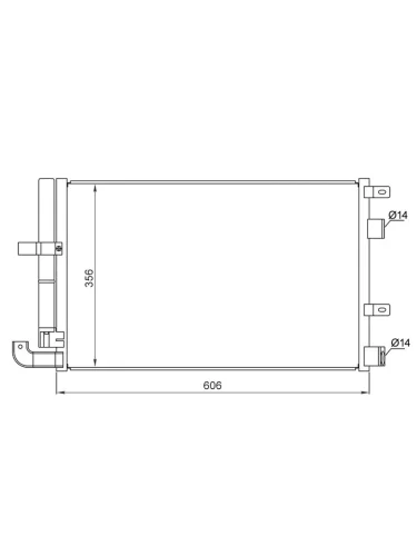 Радиатор кондиционера Jaguar S-type 99-08  XF 07-16