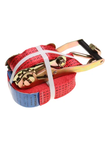 Стяжка крепления груза 10т 8м-50мм с храповиком Python РОМЕК