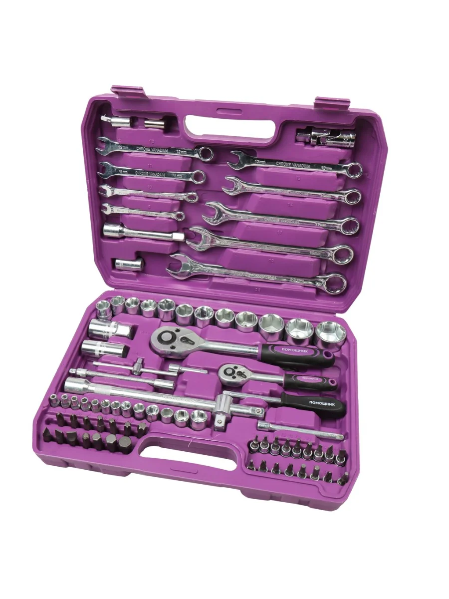 Набор инструментов 82 предмета слесарно-монтажный 14",12" ПОМОЩНИК  в Керчи Республика Крым