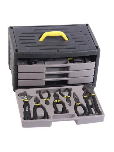 Набор инструментов 135 предмета слесарно-монтажный 14" в кейсе с выдвижными полками WMC TOOLS