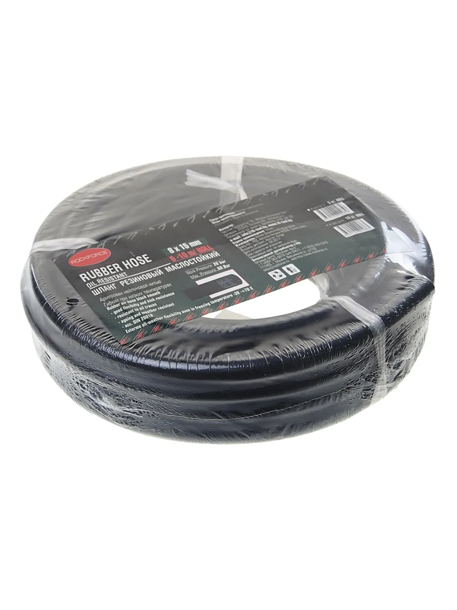 Шланг резиновый армированый бензо-маслостойкий 10м 8х15мм (60Bar -30C°+70C°) ROCKFORCE  в Керчи Республика Крым