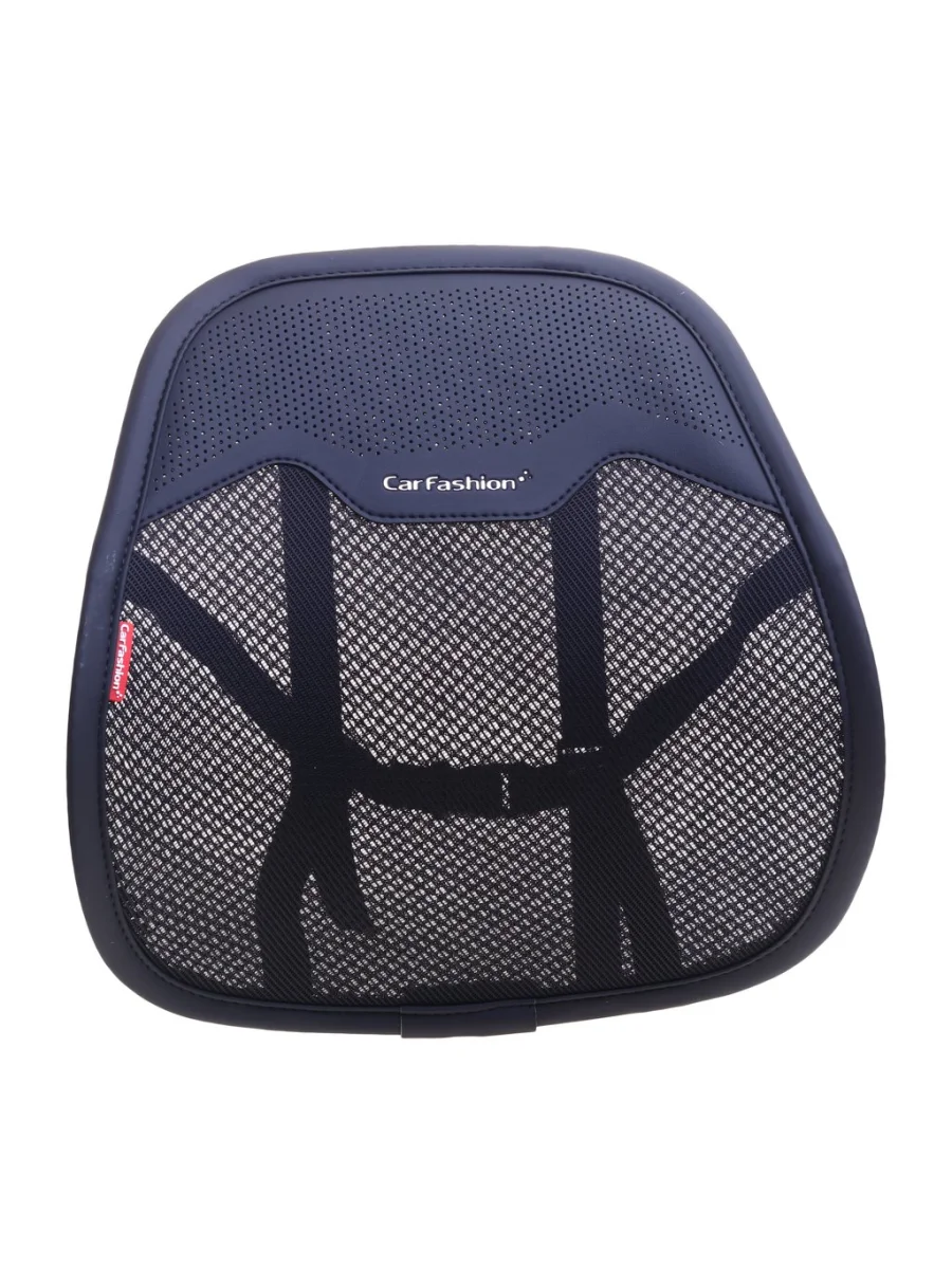 Подушка поясничная каркасная экокожа-полиэстер черная Spine CARFASHION  в Керчи Республика Крым