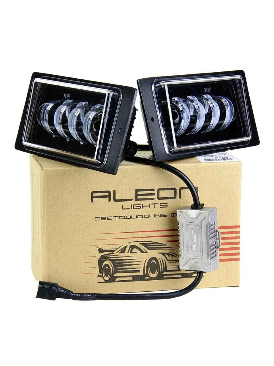 Фара противотуманная ВАЗ-2110 светодиодная 33W 6000К 7 линз (2шт.) ALEON  в Керчи Республика Крым
