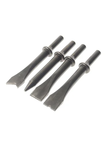Набор зубил разнопрофильных круглая посадка 10мм,L=125мм 4 предмета в блистере ROCKFORCE