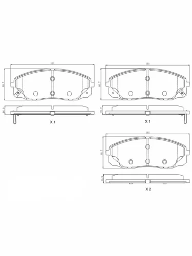 Колодки тормозные (Спереди) Kia Carnival 14-20