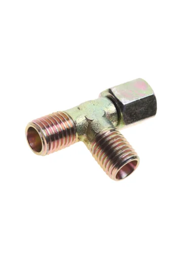 Штуцер MERCEDES Actros тройник цилиндра подъема кабины (M12х1.5 нарM12х1.5 нарM12х1.5 внутр) SAMPA