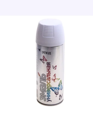 Краска белая матовая RAL9003 акриловая аэрозоль 520мл ЭТЮД