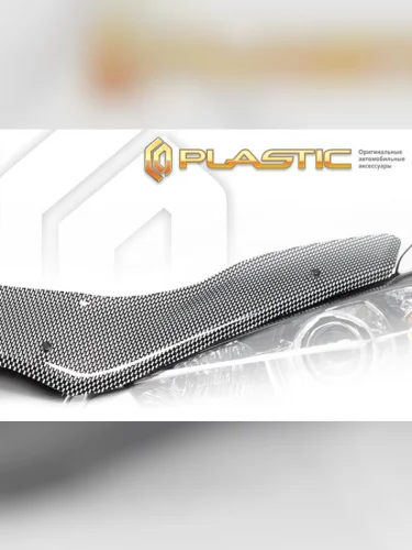 Дефлектор капота CA-Plastic (Шелкография карбон серебро) Changan X7 Plus 1 (2024-2025)