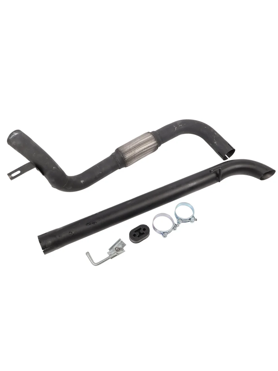 Труба промежуточная МТЗ-80 на кабину с трубой выпускной и гофрой в сборе с хомут. и крепежом ЮТАС  в Керчи Республика Крым