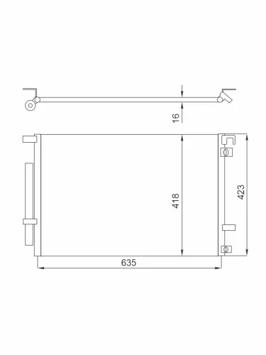 Радиатор кондиционера Ford Mustang 14-23