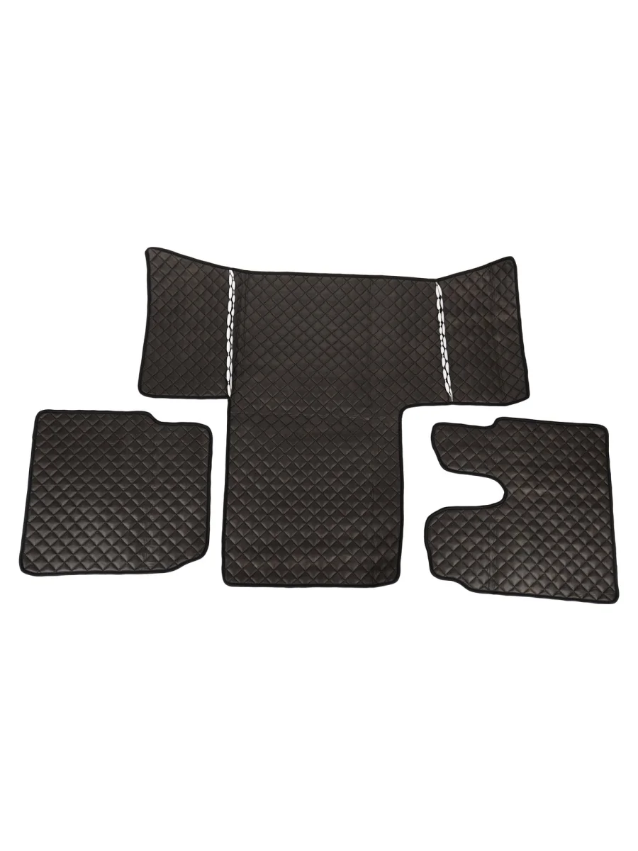 Коврик салона MAN TGA (00-),TGS (00-),TGL (00-),TGM (00-) (МТ) экокожа стег.черный ВИТА ТРАК  в Керчи Республика Крым