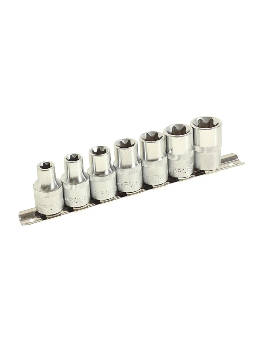Набор головок торцевых 12" TORX Е10-E22 7 предметов ROCKFORCE  в Керчи Республика Крым