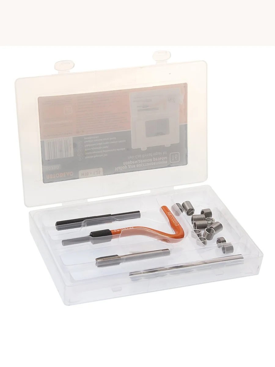 Набор инструментов и вставок для восстановления резьбы М10х1.25мм 16 предметов АВТОДЕЛО  в Керчи Республика Крым