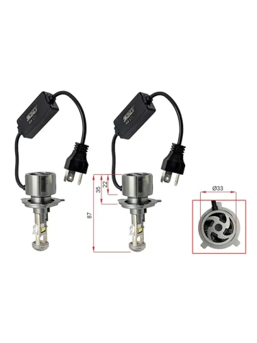 Лампа (H4 LED Комплект 4030W 6500K линза)