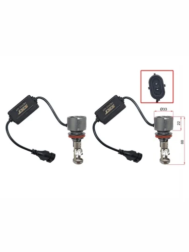 Лампа (H8H11 LED Комплект 27W 6500K линза)