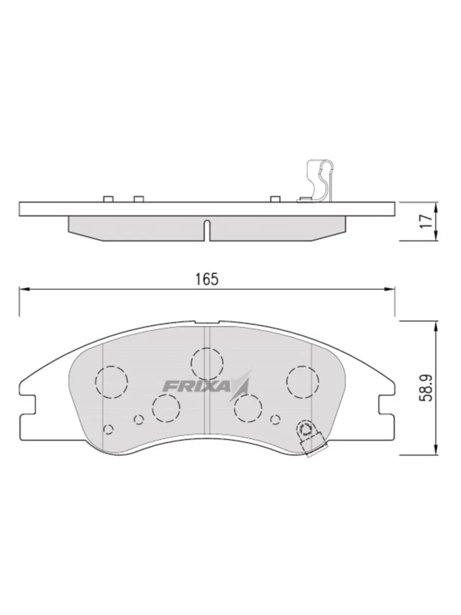 Колодки тормозные KIA Cerato (06-) передние (4шт.) FRIXA  в Керчи Республика Крым