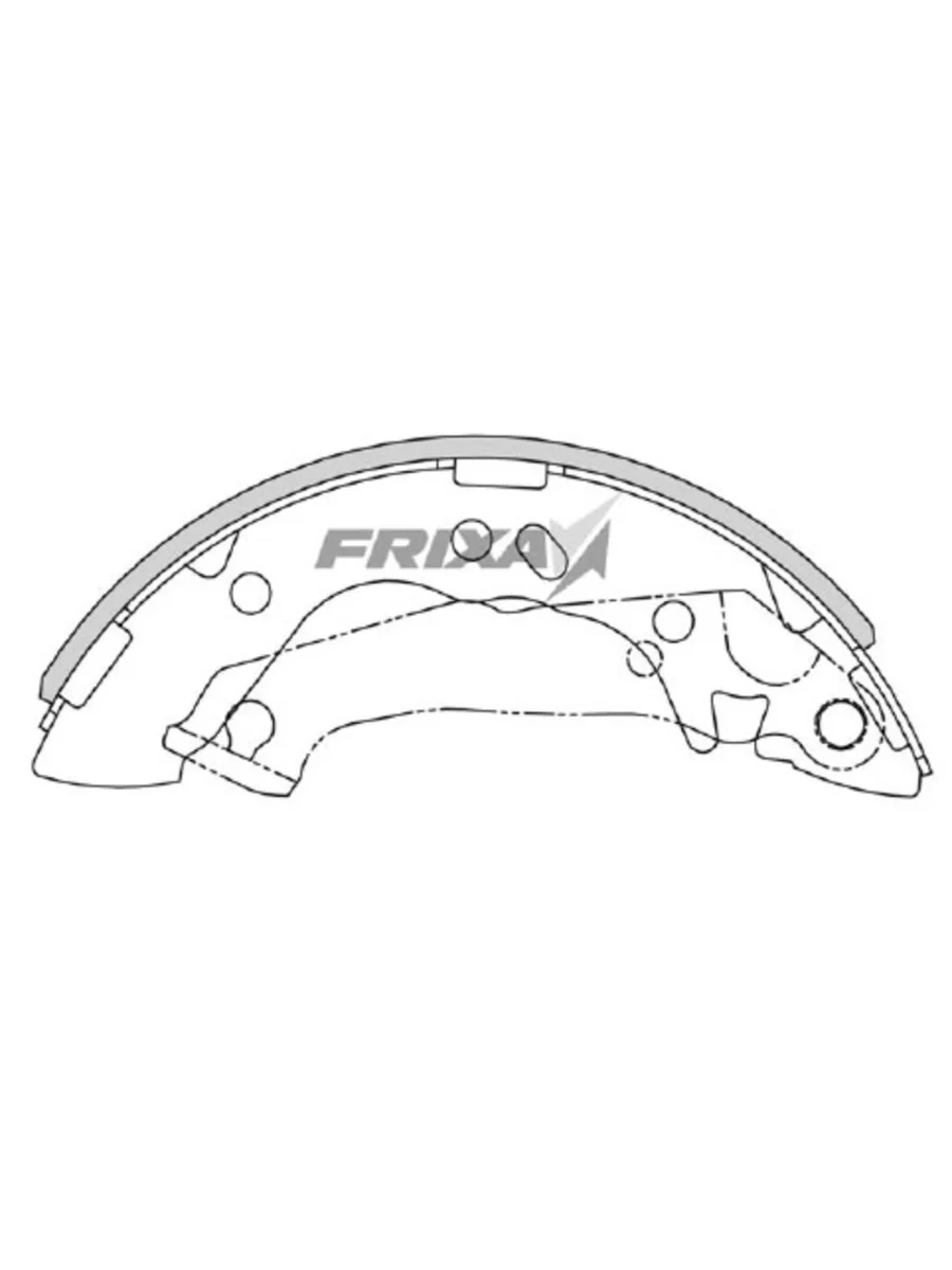 Колодки тормозные HYUNDAI Accent (ТАГАЗ) задние барабанные (4шт.) FRIXA  в Керчи Республика Крым