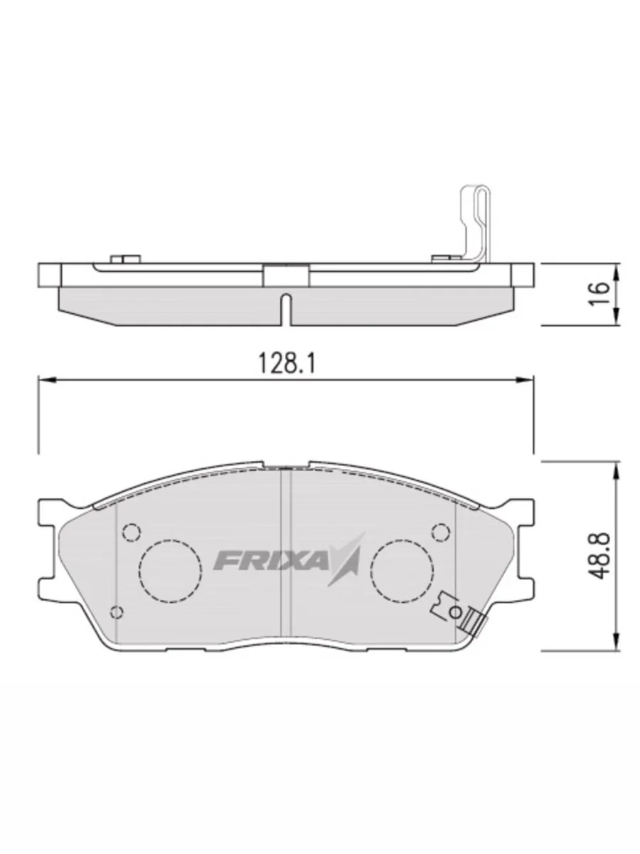 Колодки тормозные KIA Rio (02-), Spectra, Carens передние (4шт.) FRIXA  в Керчи Республика Крым