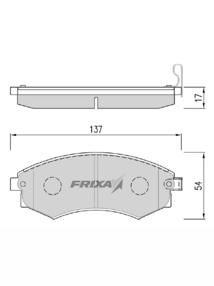 Колодки тормозные HYUNDAI Elantra, Lantra (91-) (1.8) передние (4шт.) FRIXA  в Керчи Республика Крым