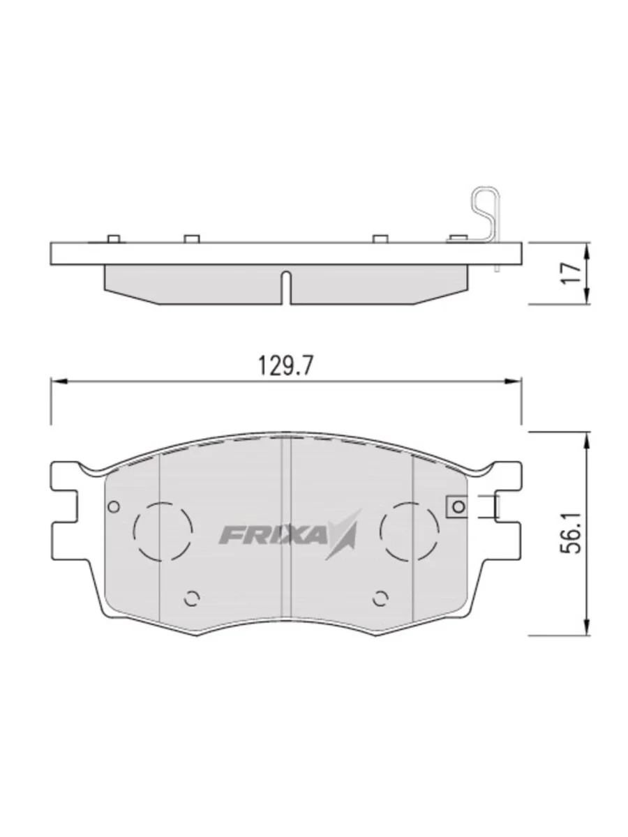 Колодки тормозные KIA Rio 3 (05-) передние (4шт.) FRIXA  в Керчи Республика Крым