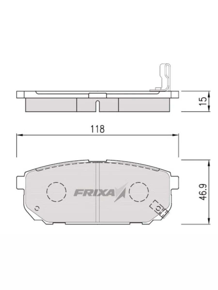Колодки тормозные KIA Sorento (02-) задние (4шт.) FRIXA  в Керчи Республика Крым