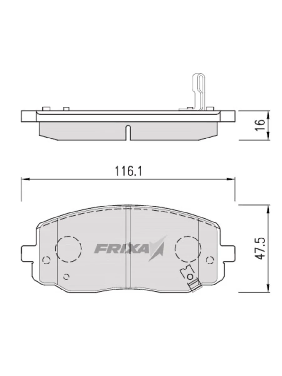 Колодки тормозные HYUNDAI i10 KIA Picanto (04-) передние (4шт.) FRIXA  в Керчи Республика Крым