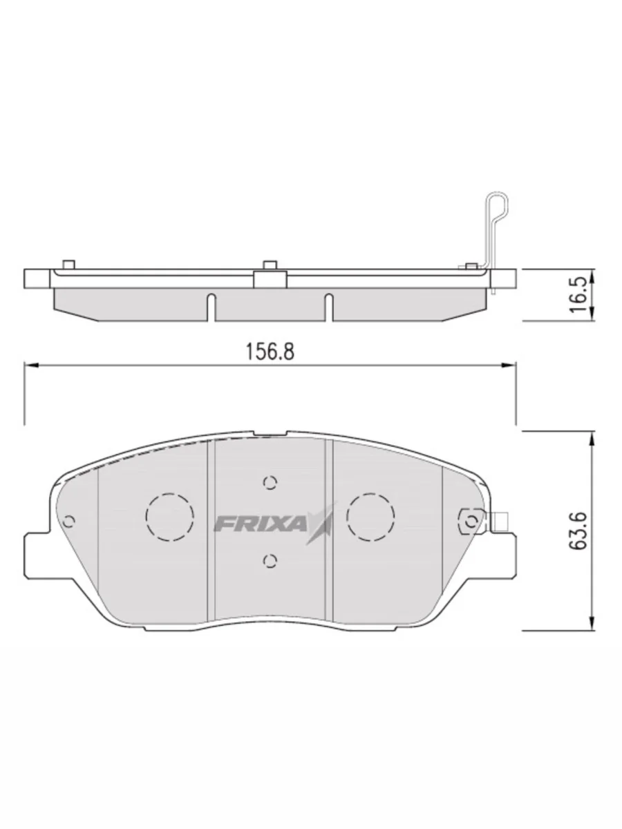 Колодки тормозные KIA Mohave (08-) передние (4шт.) FRIXA  в Керчи Республика Крым