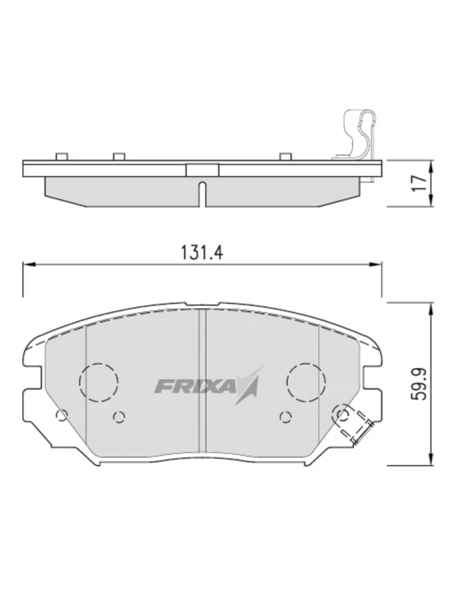 Колодки тормозные HYUNDAI Sonata NF (04-) передние (4шт.) FRIXA  в Керчи Республика Крым