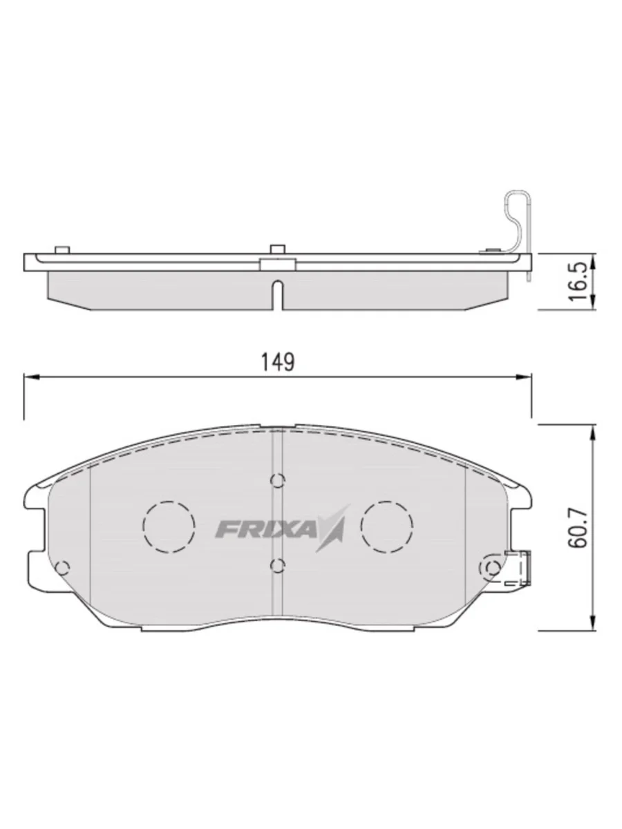Колодки тормозные HYUNDAI Santa Fe, Trajet, XG передние (4шт.) FRIXA  в Керчи Республика Крым