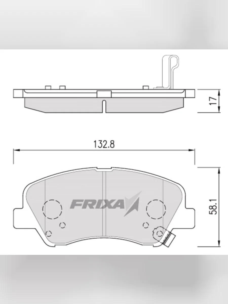 Колодки тормозные HYUNDAI Solaris (11-) KIA Rio (11-) передние (4шт.) FRIXA  в Керчи Республика Крым