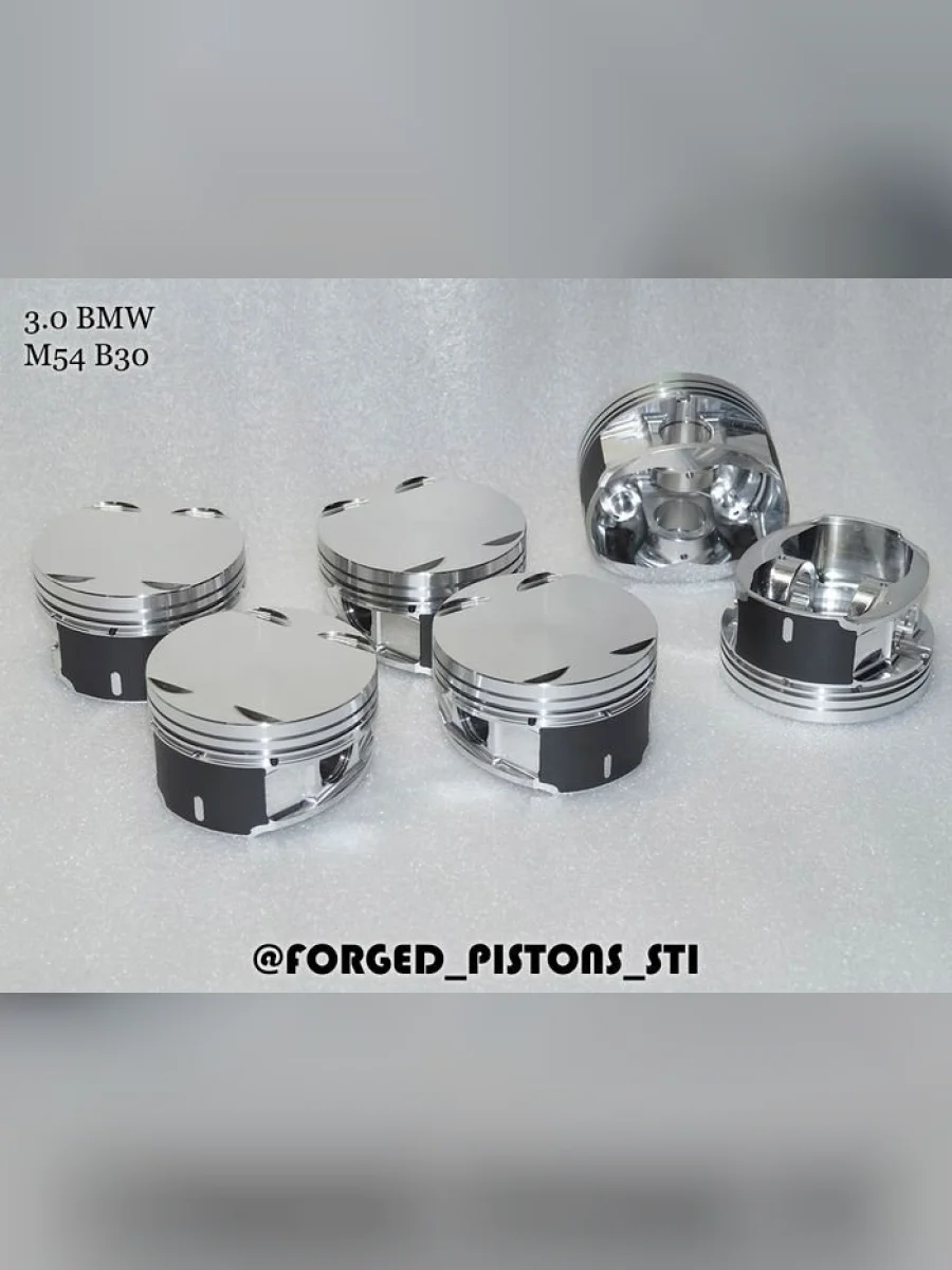 Комплект кованых поршней (3,0l M54B30 (CR=10,2 атмо)) СТИ  BMW  3 серия  E46, 5 серия ( E39,  E60,  E61), 7 серия  E65,E66, E67, E68, X3  E83, X5  E53, Z4  E85 (84,5 мм)  с доставкой в г. Керчь