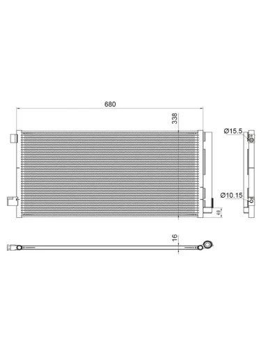 Радиатор кондиционера Jeep Renegade 15-
