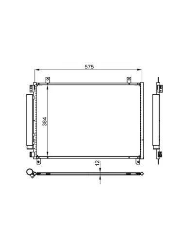 Радиатор кондиционера Suzuki Baleno 16-22