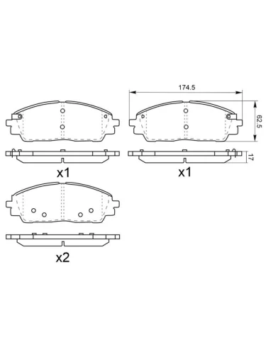 Колодки тормозные (Спереди) Kia Carnival 20-