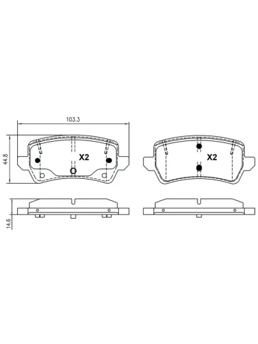 Колодки тормозные (Сзади) Geely Emgrand 21-