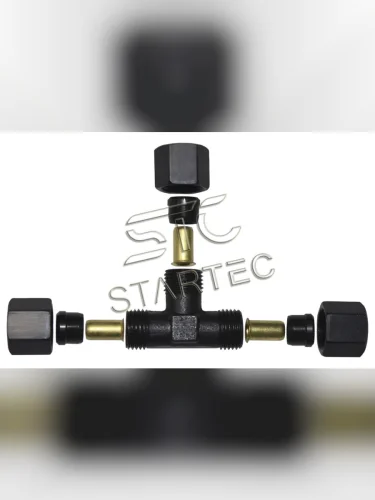 Соединитель трубки ПВХ,полиамид d=10х1.0мм тройник разб.метал STARTEC