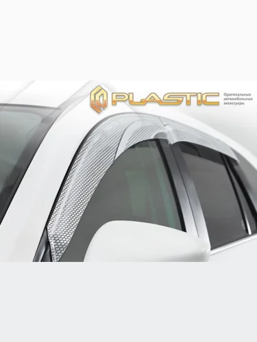 Ветровики дверей Серия Art серебро Chevrolet Lanos  2005-2009