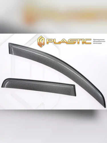 Ветровики дверей Шелкография карбон серебро SOLLERS TR80, TR50, TR120 I поколение, грузовик, рынок России 2024 - н. в.