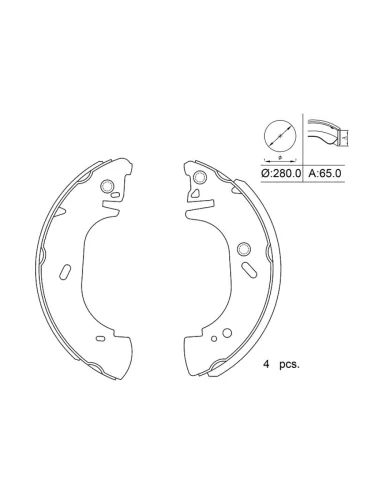 Колодки тормозные барабанные Sollers Atlant 22-