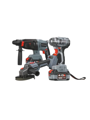 Набор аккумуляторного инструмента (УШМ,гайковерт,перфоратор,2АКБ Li-Ion 18В 4.0Ач) 3в1 PROFIPOWER