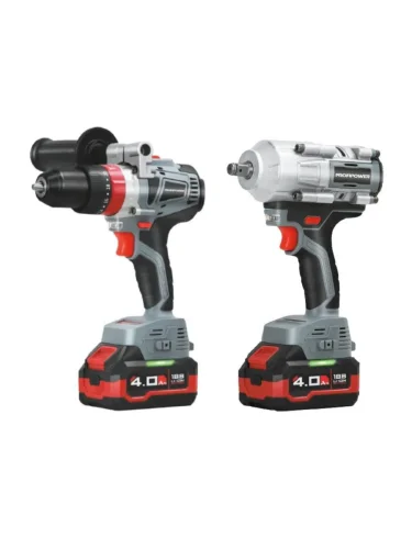 Набор аккумуляторного инструмента (Дрель-шуруповерт,гайковерт,2АКБ Li-Ion 18В 4.0Ач) 2в1 PROFIPOWER