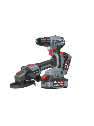 Набор аккумуляторного инструмента (Дрель-шуруповерт УШМ 2АКБ Li-Ion 18В 4.0Ач) 2в1 PROFIPOWER