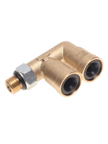 Соединитель трубки ПВХ полиамид d=8мм-8мм (наружная резьба) М10х1.0 F-образный латунь STARTEC