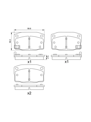 Колодки тормозные (Спереди) Daewoo Nexia 94-08  Opel Vectra 88-95