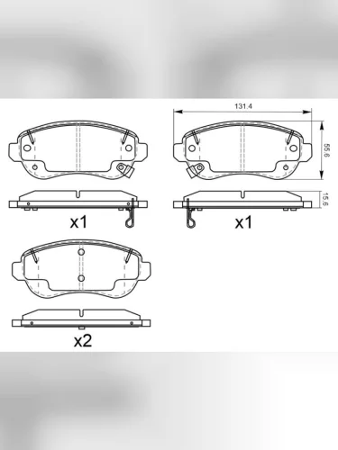 Колодки тормозные (Спереди) Geely Emgrand 21-