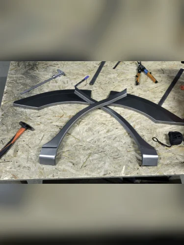 Комплект задних ремонтных арок AUTOFERRUM (холоднокатаная сталь 0,8 мм) Mitsubishi Pajero 4 V80 дорестайлинг (2006-2011)