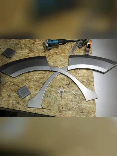 Комплект задних ремонтных арок AUTOFERRUM (холоднокатаная сталь 0,8 мм) Dodge Caliber (2006-2012)