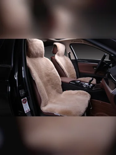 Овчина на передние сиденья (цельная шкура класс А), Короткий ворс (Большой размер)