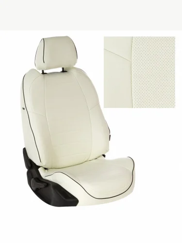 Комплект чехлов на сиденья Ford Focus II GhiaTitanium SdHbWag с 05-11г.  Ford Kuga I Trend с 08-13г.ЭкокожаБелый + Белый