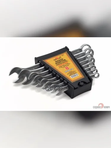 Набор Ключей Комбинированных 8 Шт. (Холдер) 8-19Мм Индия Сервис Ключ (70021) СЕРВИС КЛЮЧ арт. 70021